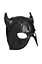 Маска Master Series Dungeon Demon Bondage Mask with Horns - Black - мініатюра 3