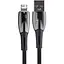 Кабель Baseus Gli ммer Series Fast Charging Data Cable USB to Lightning 2.4A 1 м Чорний - мініатюра 1