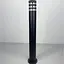 Стильний вуличний ліхтар в чорному корпусі | Line F | Арт. 8021 80CM BK (стовп) - мініатюра 5