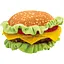 Игрушка для кошек Croci Пекарня Гамбургер с кошачьей мятой 8.5 см - миниатюра 1