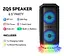 Портативна Bluetooth колонка ZQS-6227 акустична система з мікрофоном та RGB підсвічуванням Чорний - мініатюра 6