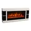 Електричний камін Logos Long 158 1500Вт Bluetooth звук потріскування дров White with black (10080146) - мініатюра 1