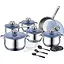 Набір посуду з кришками і сковородою Zurrichberg ZB 8016, 18 предметів - мініатюра 1