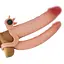 Насадка на член - Pleasure X-Tender Vibrating Double Penis Sleeve Flesh Add 1 Love Toy 66-LV314100 91732 - мініатюра 4