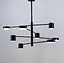 Сучасна чорна LED люстра FLEA з ріжками, що регулюються по осі Line.F DE 31/8 BK - мініатюра 5