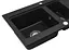 Кухонна мийка гранітна Rea Fox подвійна black ZLE-00134, Чорний - мініатюра 2