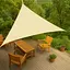 Тент навіс затінюючий Tentorium трикутний 4х5х6.4м Сітка (Бежевий) - мініатюра 1