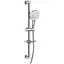 Душовий гарнітур Imprese SPR лійка SPR370, 130 мм, 3 режими, штанга 80 см, шланг PVC 170 см, мильниця хром f03800101DR, Хром - мініатюра 1