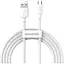 Кабель Baseus Simple Wisdom Data Cable Kit USB to Micro 2.1A 2 шт. 1.5 м Белый - миниатюра 1
