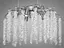 Изящная подвесная хрустальная люстра Глициния, 6 ламп, хром - миниатюра 1