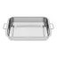 Противень из нержавеющей стали форма для запекания и выпечки 37 х 28 х 6,2 см, A-Plus Серый 87395 - миниатюра 3