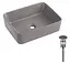 Раковина накладная Qtap Tern Stone grey, прямоугольная, с донным клапаном QT17116069SG - миниатюра 2