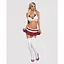 Эротический костюм школьницы с мини-юбкой Obsessive Schooly 5pcs costume S/M, бело-красный - миниатюра 3