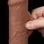 Фалоімітатор LoveToy Sliding-Skin Dual Layer Dong 7" 18.3 см коричневий - мініатюра 4
