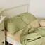 Комплект постельного белья оливковый кретон 100% хлопок Olive - двухспальный  - миниатюра 1