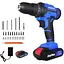 21-вольтовий дриль 2-швидкісний електричний акумуляторний дриль - мініатюра 1