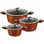 Універсальний набір каструль із кришками Edenberg EB-7422 з литого алюмінію з антипригарним покриттям - мініатюра 1