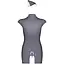 Еротичний костюм стюардеси Obsessive Stewardess 3 pcs costume grey L/XL - мініатюра 6