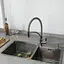 Смеситель для кухни Frap F4552 с гибким изливом серый/хром - миниатюра 2