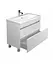 Тумба Мойдодир MoonShine 70 с умывальником Cosmo 70 напольная Белый - миниатюра 3
