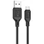 Кабель HOCO X90 Cool silicone charging data cable for Micro Black - мініатюра 1