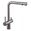 Змішувач для кухні на дві води з висувним виливом Zerix LUX-024 graphite ZX5557 Графіт - мініатюра 1