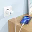 Сетевой адаптер питания Hoco C105A 20W Type-C и USB с быстрой зарядкой и кабелем Type-C to Type-C белый - миниатюра 7