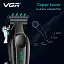 Акумуляторна машинка для стрижки VGR V-662 Green, 7000 RPM, 6 насадок, LED дисплей - мініатюра 7