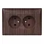 Розетка подвійна Primera 3907 темна вишня під дерево (LUXEL) (уп.10шт)** - мініатюра 1