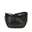 Шкіряна жіноча сумка Круасан чорна Crazy Horse - мініатюра 9