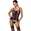 Сітчастий корсет з екошкіри Passion Passion Malwia CorSet L/XL - мініатюра 1