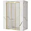 Душевые двери Rea Alex 90 brushed gold REA-K2506, прозрачный, золотой - миниатюра 1