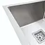 Кухонная мойка на две чаши Platinum Handmade HDB 750x410x230 нержавейка (квадратный сифон, 3.0/1.0), Нержавеющая сталь - миниатюра 4