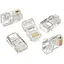 Конектор RJ45 UTP 100 шт. Clear Cat.5e Cablexpert позолочені контакти (LC-8P8C-001/100) - мініатюра 1
