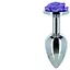 Металева анальна пробка Lux Active з трояндою - Rose Anal Plug - Purple - мініатюра 1