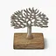 Декор алюминиевый MBM HOME Дерево на подставке серебряный100х50х135 мм (DH-ST-39 S SILVER) - миниатюра 3