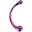 Двосторонній фалоімітатор Glamour Glass Curved Wand 17 см мульті - мініатюра 1