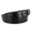 Ремень женский кожаный JK-3543 (125 см) черный с черной пряжкой - миниатюра 1