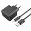 Сетевое зарядное устройство Hoco CS12A с кабелем Type-C быстрая зарядка Quick Charge 3.0 черный цвет - миниатюра 1