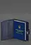 Кожаная обложка-портмоне для военного билета офицера запаса (узкий документ) Синий - миниатюра 4