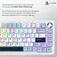 Клавиатура игровая Ajazz AK-820 MAX PLUS Wireless White RGB Day Dream Switch Hot-Swap 2.4G/Bluetooth/USB - миниатюра 4