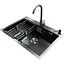 Комплект мийка + змішувач Romzha Arta U-650S Max BL (A) - мініатюра 1