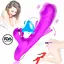 Вибратор для женщин 3в1 силиконовый 21 режим стимуляции клитора usb 25 см фиолетовый - миниатюра 6