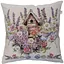 Подушка гобеленовая Прованс Лавандовый сад Птичка на скворечнике 45х45 см (44310) - миниатюра 1