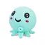 Дитяча іграшка-антистрес "Восьминіг" Bambi MS 3951(Turquoise) з борошном, 7,5 см - мініатюра 1