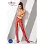 Эротические колготки-бодистокинг Passion S008 red ажурные колготки с вырезом и лампасами-сеткой S/M/L - миниатюра 2