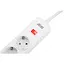  Мережевий фільтр-подовжувач 2E SP515M2-USB-WH 5хSchuko 3xUSB 2 м 5 розеток 16A 3.68 кВт - мініатюра 3