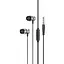 Дротові навушники Hoco M106 Fountain metal універсальні earphones with microphone, 3.5mm, 1.2m, grey - мініатюра 1