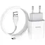 Зарядний пристрій Hoco C72A Glorious (1USB, 2.1А) White (6931474713018) + кабель Type-C - мініатюра 2