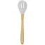Ложка кухарська Vincent Mineralia з прорізами силіконова з дерев'яною ручкою 29 см (VC-1622) - мініатюра 1